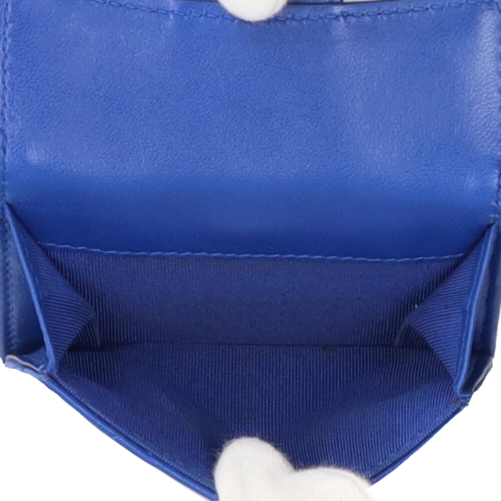 CHANEL シャネル マトラッセ 三つ折り財布 ラムスキン レディース 中古