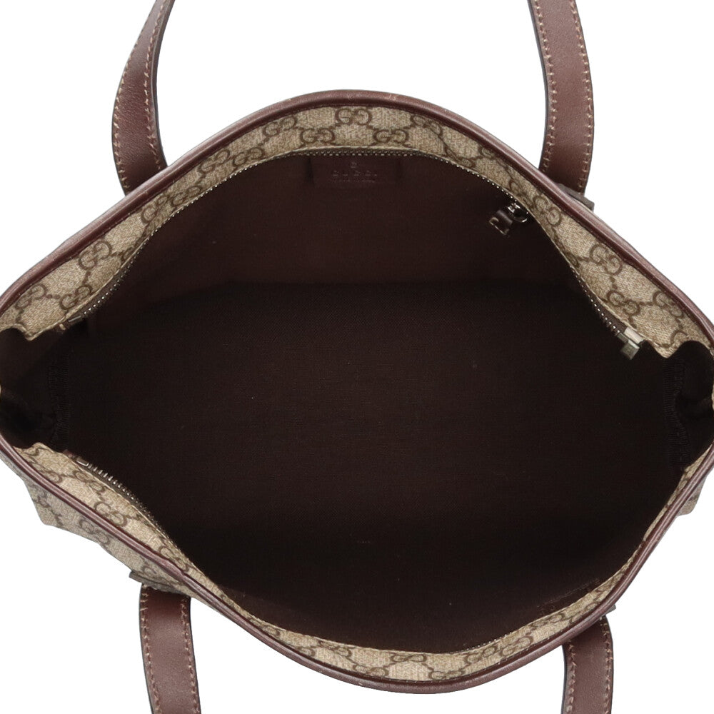 GUCCI GG Supreme Tote Bag GG Supreme Canvas Beige Women's Used
