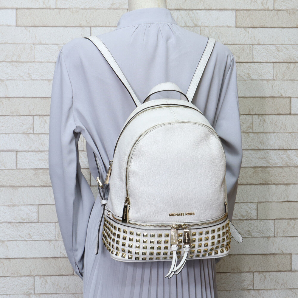 Michael kors grey studded backpack best sale