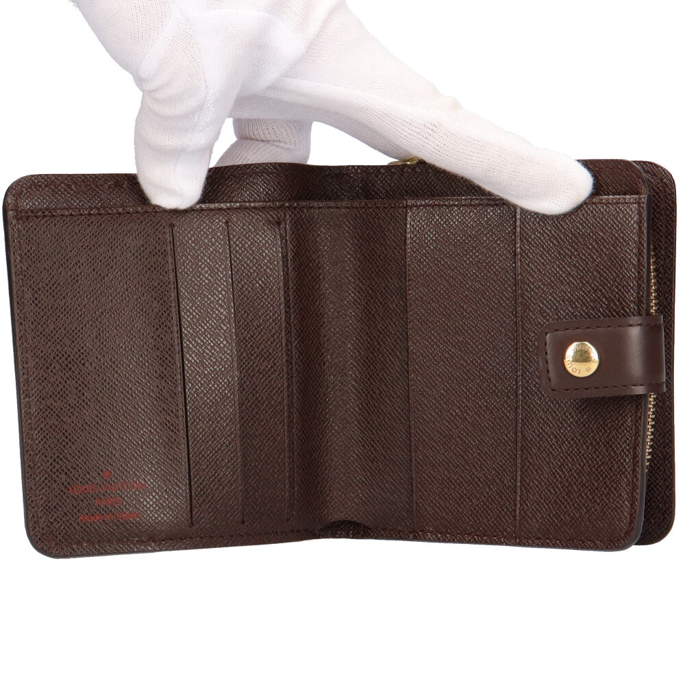 【極美品】Louis Vuitton ダミエ コンパクトジップ 二つ折り財布 LOUIS VUITTON（ルイ・ヴィトン） M61668 コンパクト・ジップ ダミエ
