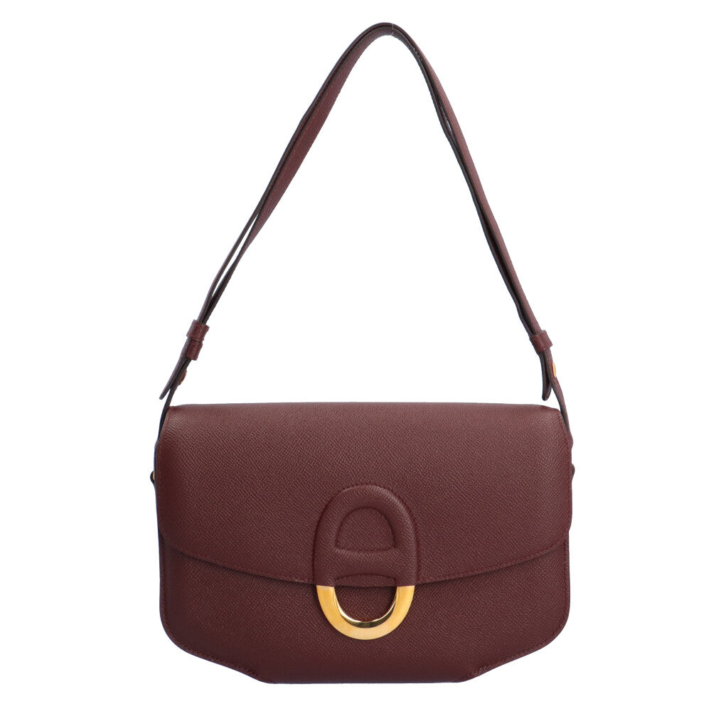 Hermes Cherche Midi 25 Shoulder Bag Cushvel Red Women's HERMES