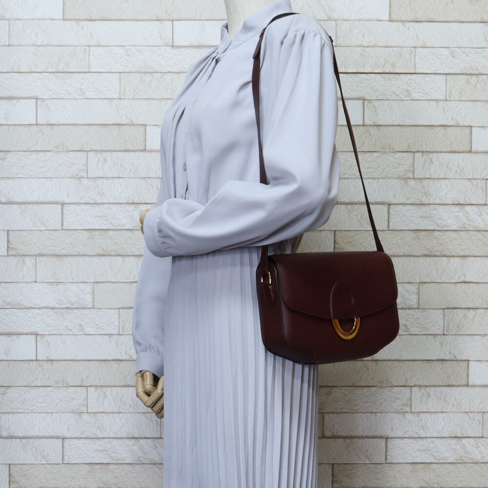 Hermes Cherche Midi 25 Shoulder Bag Cushvel Red Women's HERMES