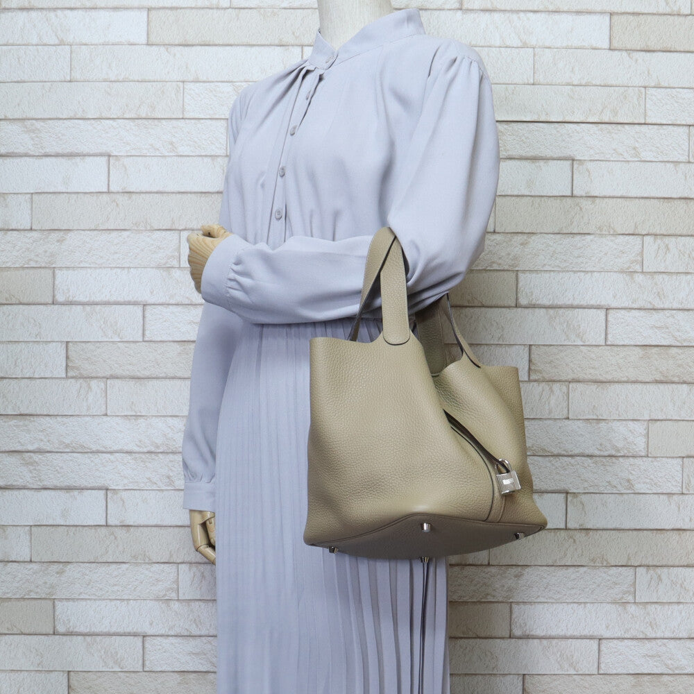 エルメス HERMES ピコタンロックMM ハンドバッグ トリヨンクレマンス