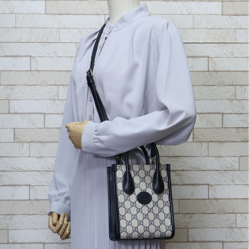 グッチ インターロッキング GGスプリーム ショルダーバッグ GGスプリームキャンバス 671623 ベージュ レディース GUCCI  中古 GUCCI（グッチ） インターロッキング GGスプリーム ショルダーバッグ