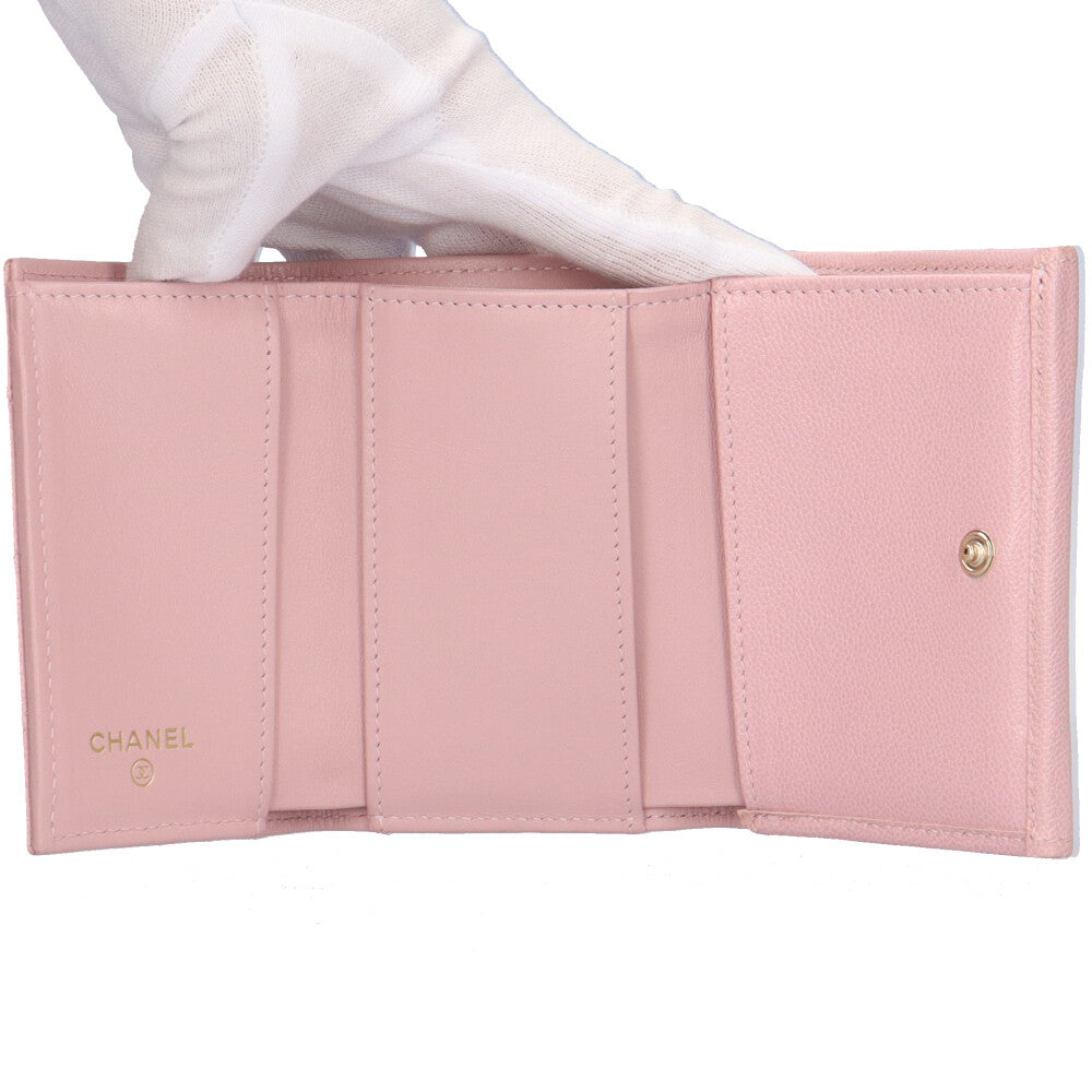 シャネル CHANEL スモールウォレット マトラッセ 三つ折り財布