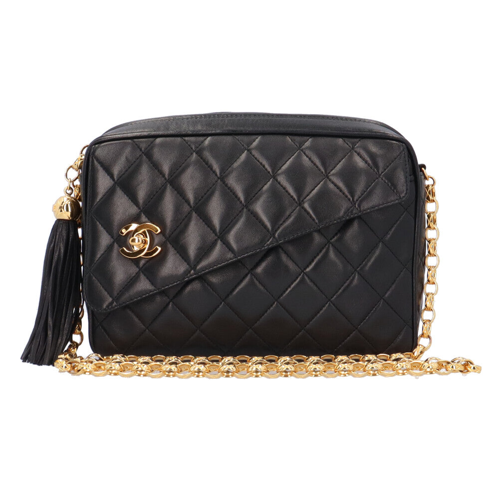 Chanel Chain Shoulder Bag Lambskin Black Women's CHANEL