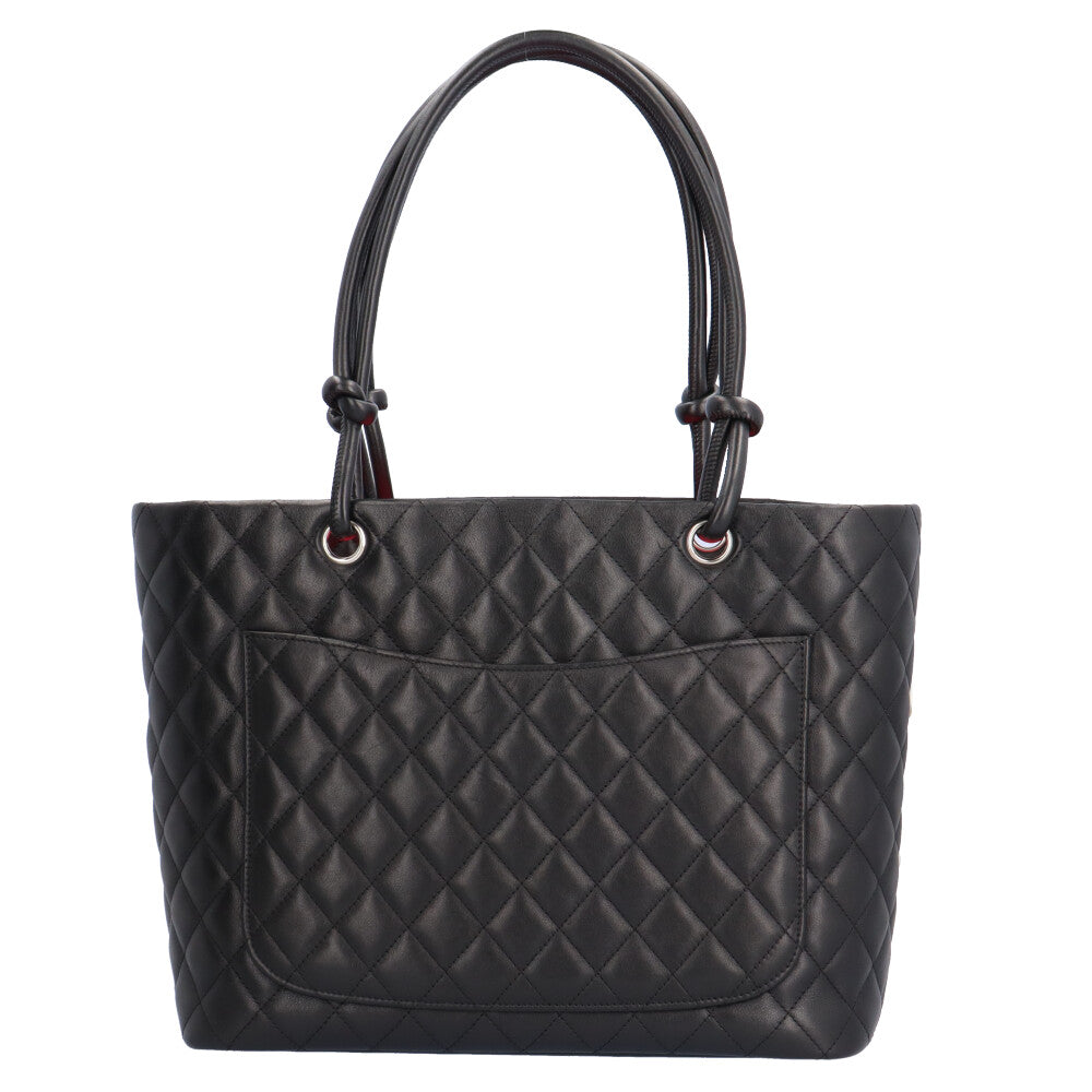 シャネル CHANEL カンボン トートバッグ カーフ ブラック レディース