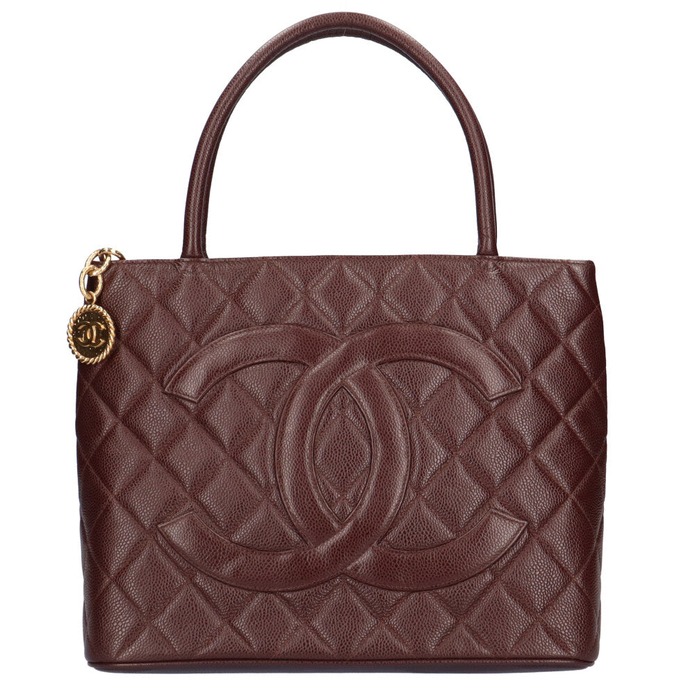 シャネル CHANEL 復刻トート トートバッグ キャビアスキン ブラウン