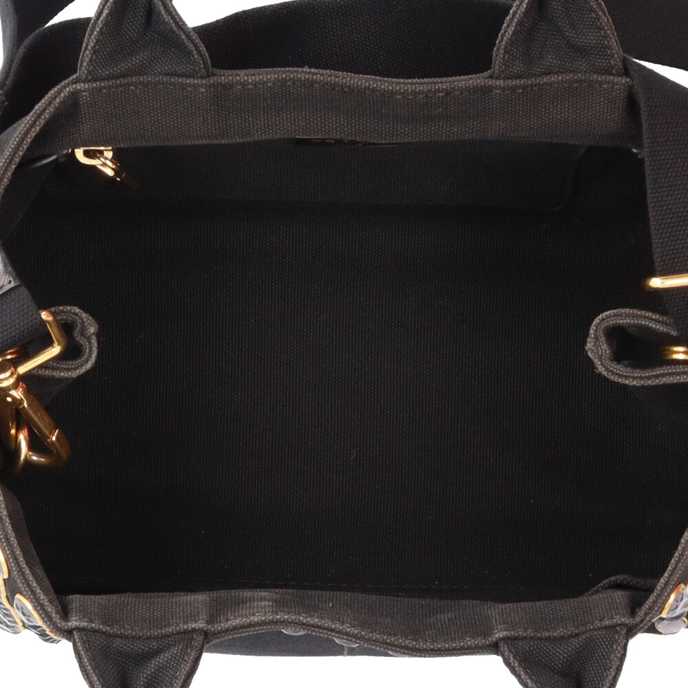 PRADA プラダ　バック　ハンドバッグ　ビジュー　黒　ショルダー　カナパ PRADA プラダ カナパ ビジュースタッズ ショルダーバッグ