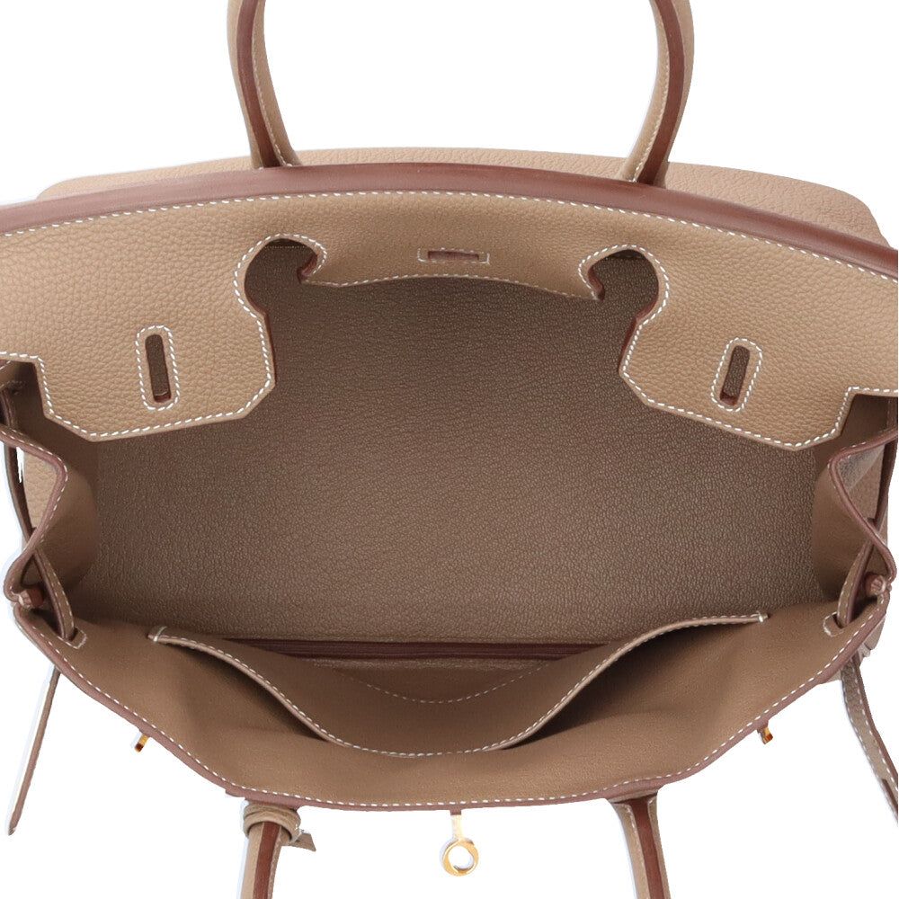 美品 ブラウンレザー ハンドバッグ バーキン30 エルメス バーキン30 ハンドバッグ トゴ ブラウン レディース HERMES