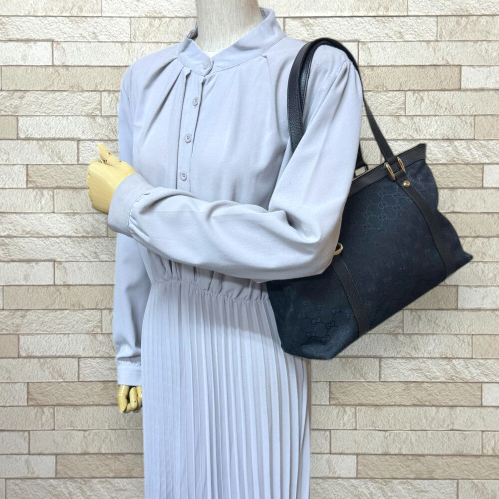 GUCCI グッチ アビーライン トートバッグ GGキャンバス ブラック