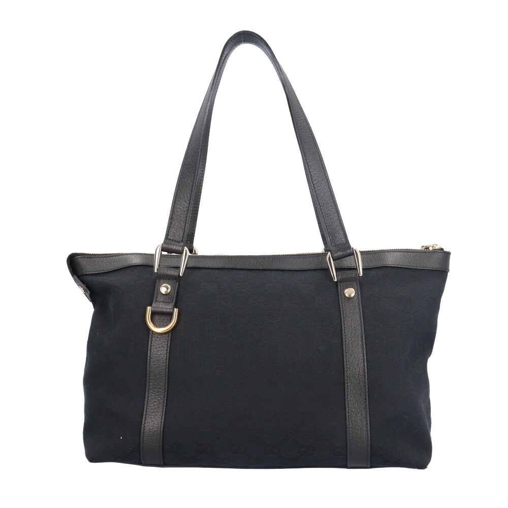 【美品】　gucci グッチ　アビー　GGキャンバス　トートバッグ　保管袋付き GGキャンバス グッチ ハンドバッグ アビー ブラック 黒 トート