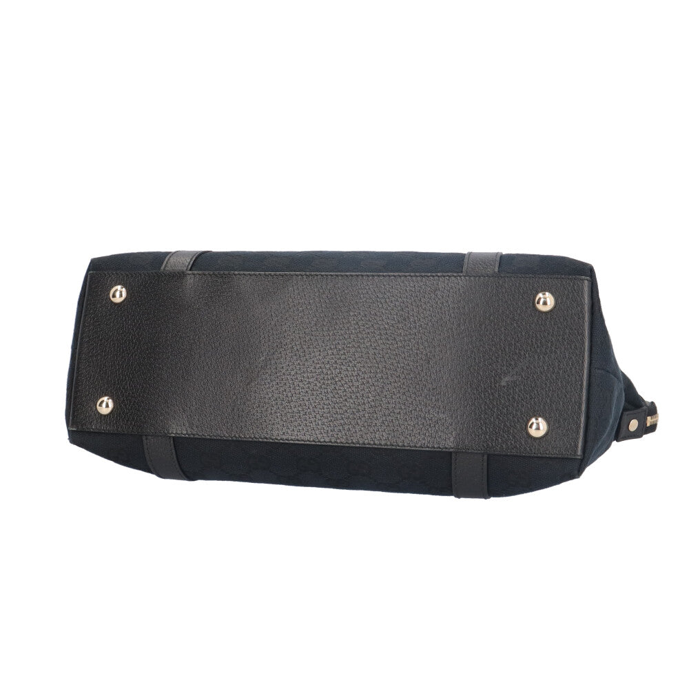 s31【極美品】グッチ　GGキャンバス　レザー　アビーライン　ブラック　トート. s31【極美品】グッチ GGキャンバス レザー アビーライン