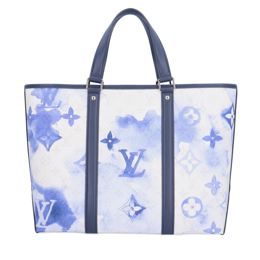 LOUIS VUITTON ルイヴィトン ウィークエンド・トートPM ウォーターカラーモノグラム ショルダーバッグ PVC ホワイト レディース  【中古】