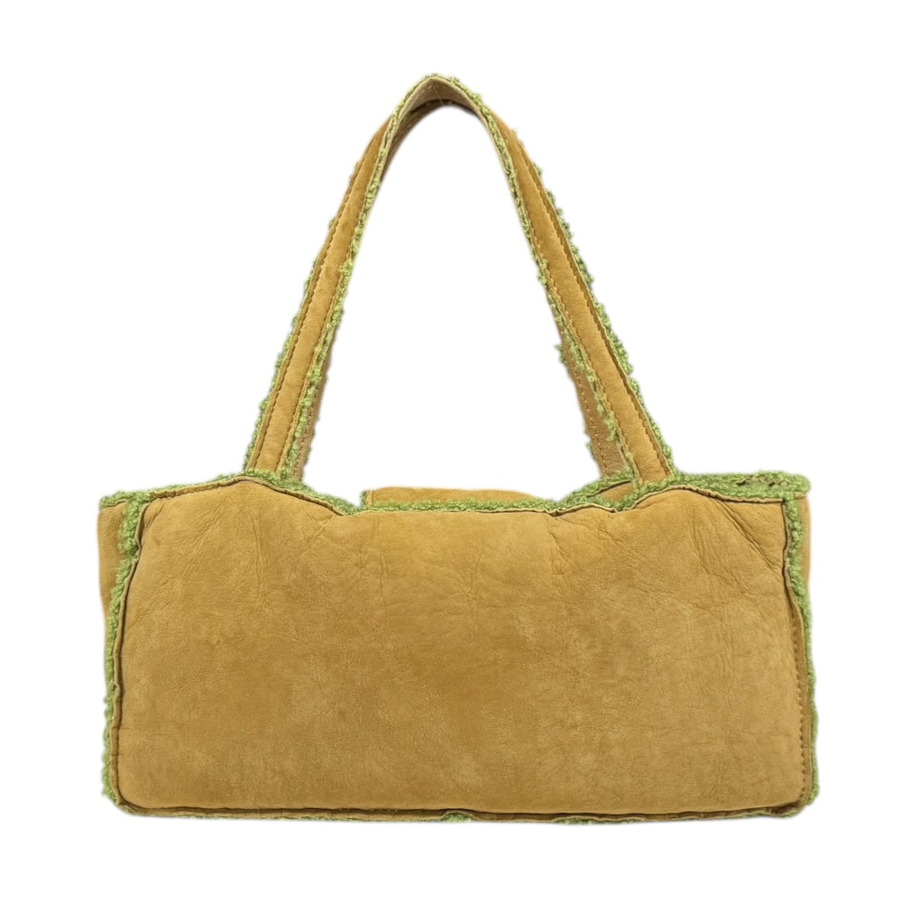 CHANEL シャネル ハンドバッグ ムートン ブラウン レディース 中古