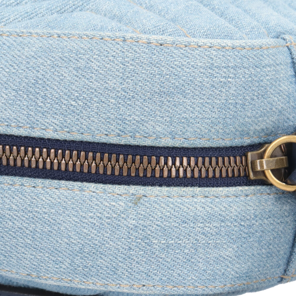 GUCCI グッチ 日本限定 GGマーモント ショルダーバッグ デニム ブルー
