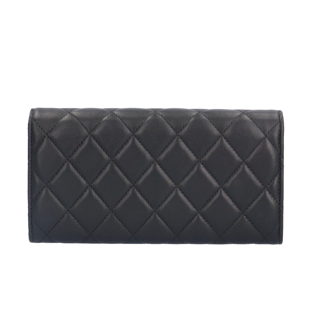 CHANEL シャネル マトラッセ 長財布 ラムスキン レディース 中古
