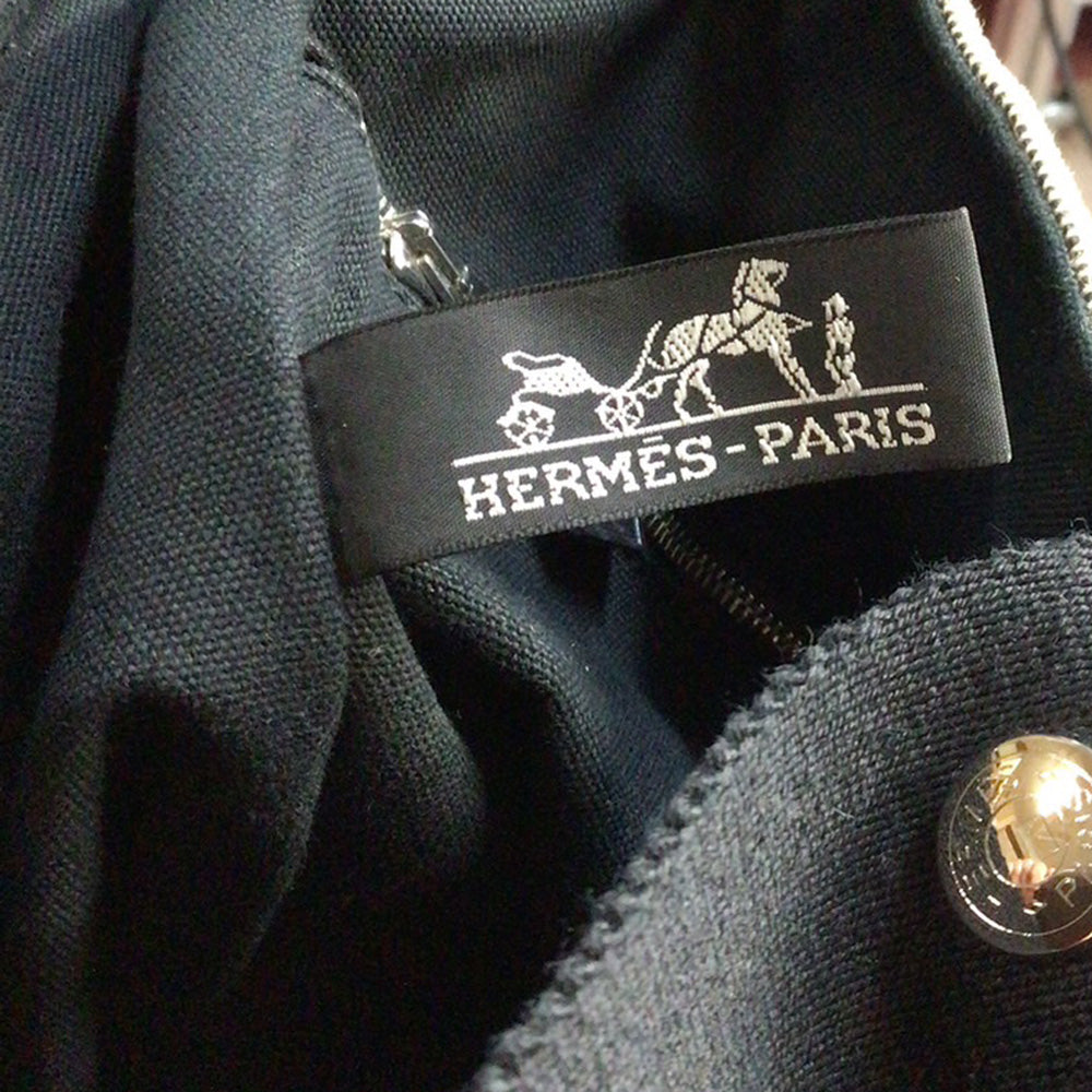 HERMES Saxo MM Handbag Toile H Grey Women's Used – 【公式