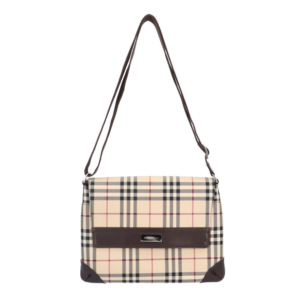 BURBERRY バーバリー ノバチェック ショルダーバッグ ナイロンキャンパス ベージュ レディース 中古 – 【公式】リサイクルキング  オンラインショップ