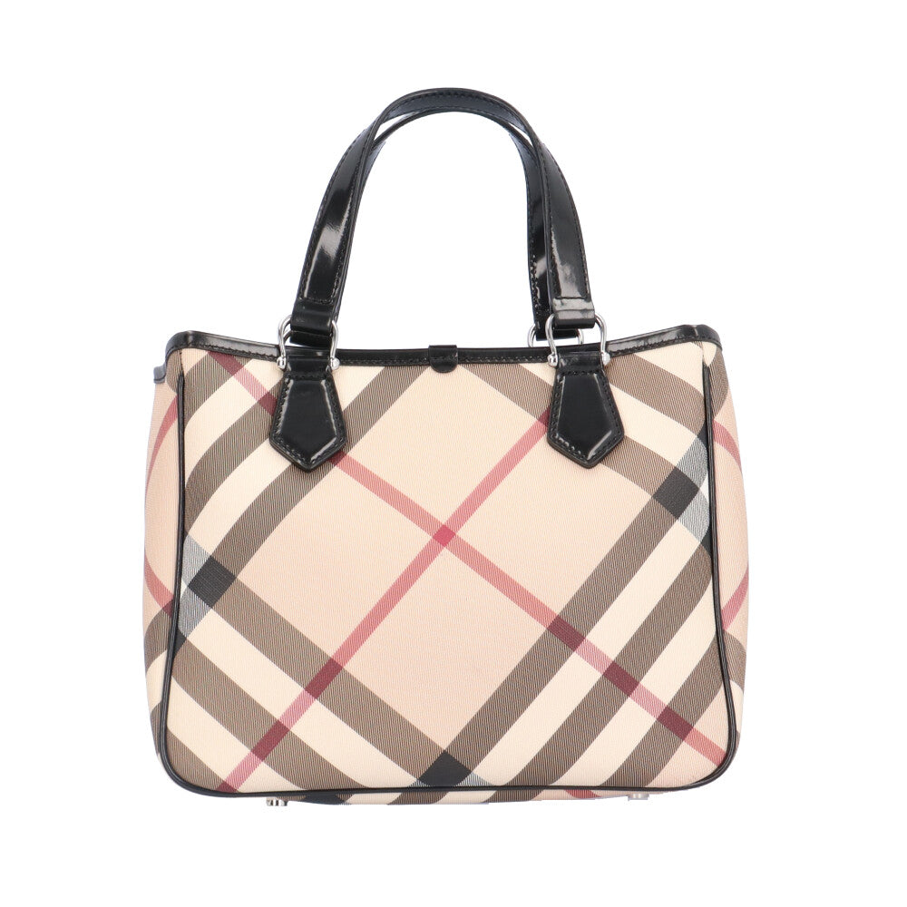 BURBERRY バーバリー ハンドバッグ PVC ベージュ レディース 中古 – 【公式】リサイクルキング オンラインショップ