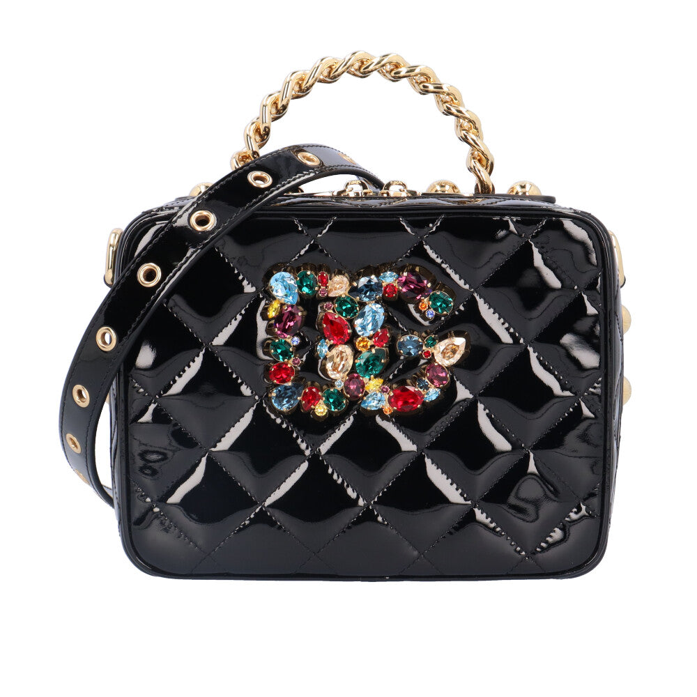 DOLCE&GABBANA ドルチェアンドガッバーナ ショルダーバッグ レザー ブラック レディース 中古 【ショッピングローン36回無金利 –  【公式】リサイクルキング オンラインショップ