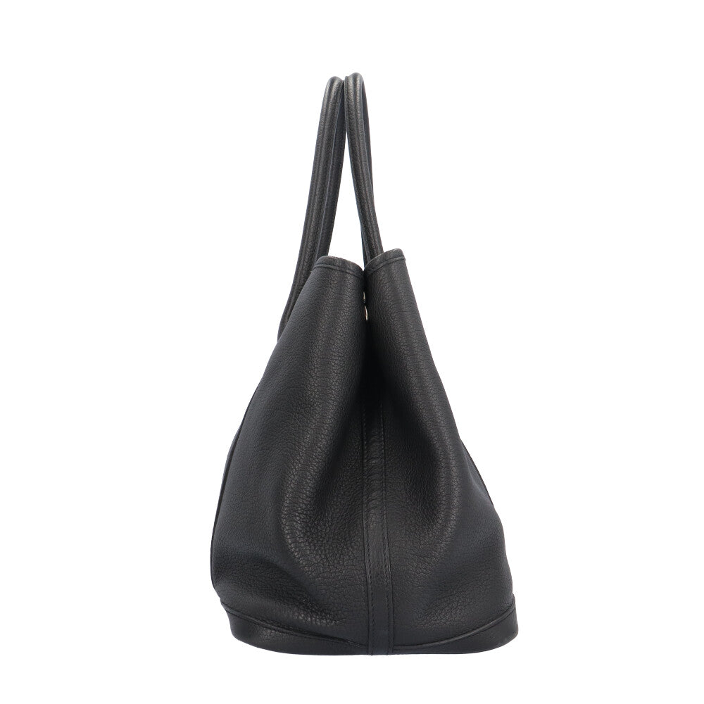 HERMES エルメス ガーデンパーティPM トートバッグ レザー ブラック