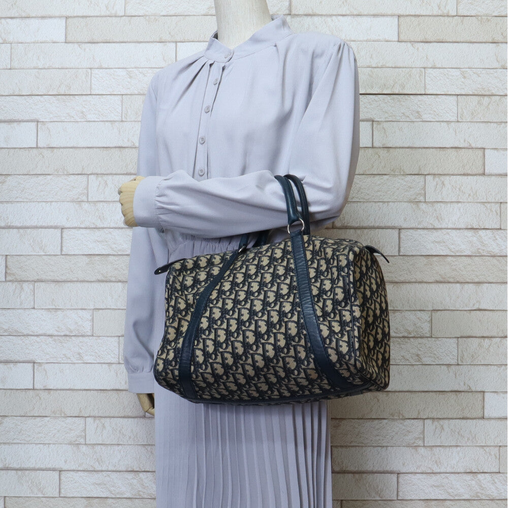 Dior トロッター　キャンバス　ハンド　ミニボストンバッグ　ネイビー Dior トロッター キャンバス ハンド ミニボストンバッグ