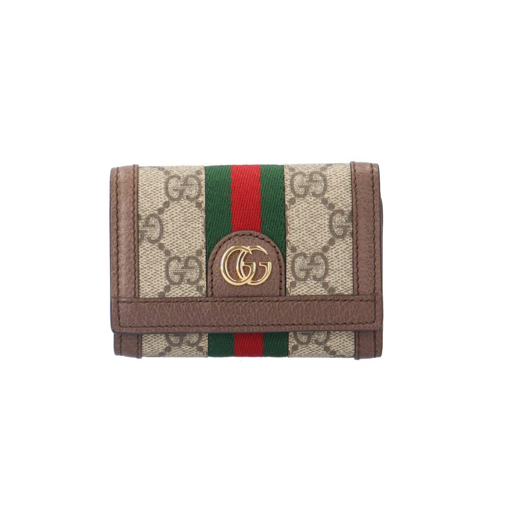 GUCCI グッチ オフィディア 三つ折り財布 GGスプリームキャンバス ユニ