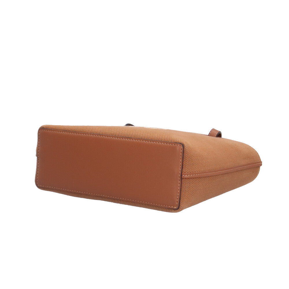 ロエベ トートバッグ ミニ アナグラム ショルダーバッグ キャンバス A717S74×01 ブラウン レディース LOEWE  中古 LOEWE（ロエベ） トートバッグ ミニ アナグラム ショルダーバッグ