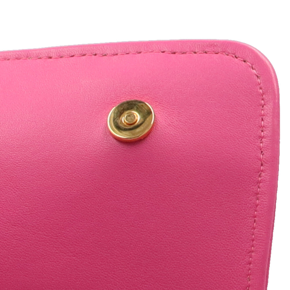 MOSCHINO Biker Shoulder Bag Leather Pink Women's Used [36 Months