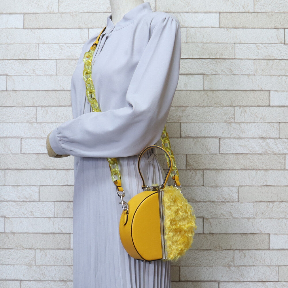 MOSCHINO Shoulder bag Leather Yellow Women's Used – 【公式