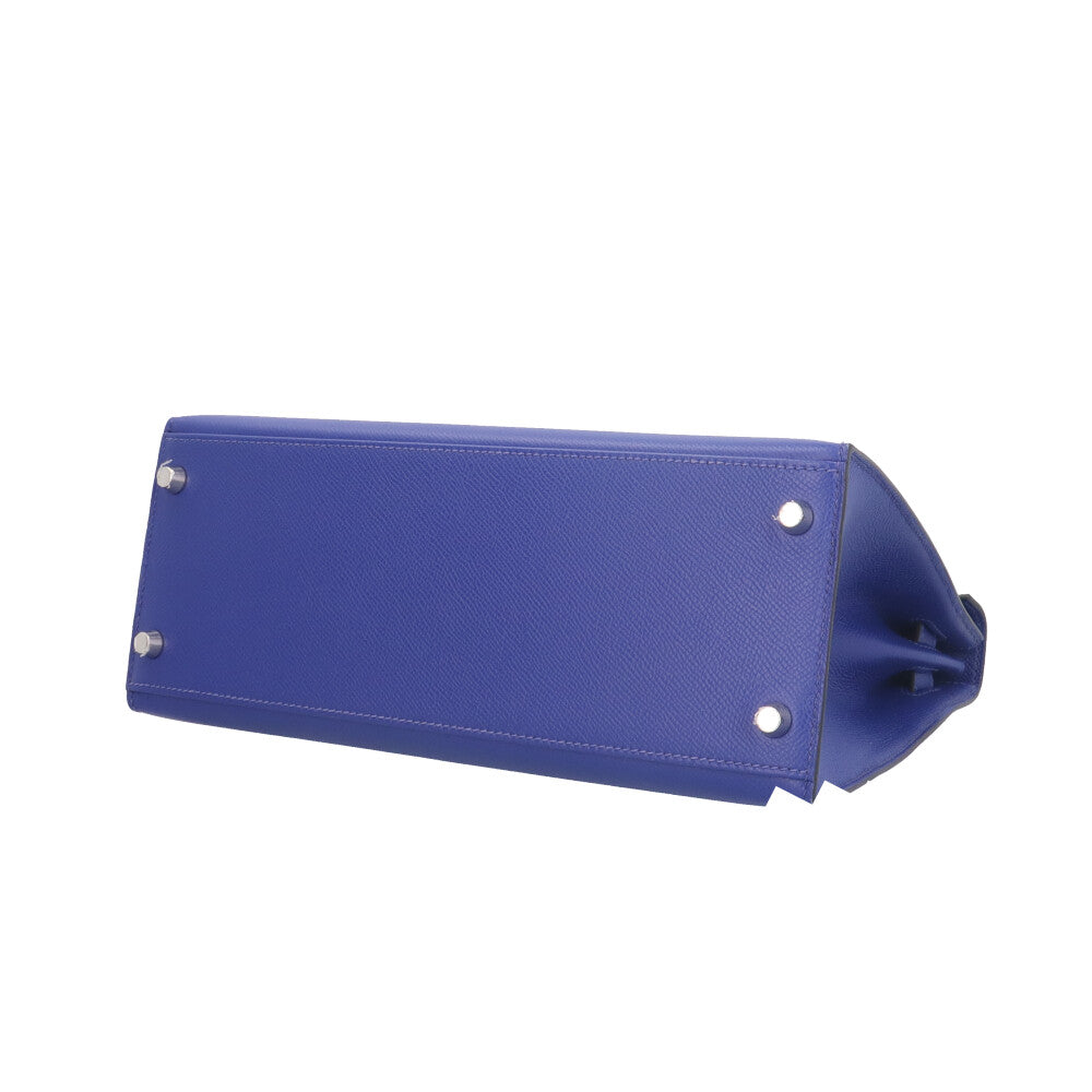 エルメス ケリー28 ショルダーバッグ エルメス レザー ブルー