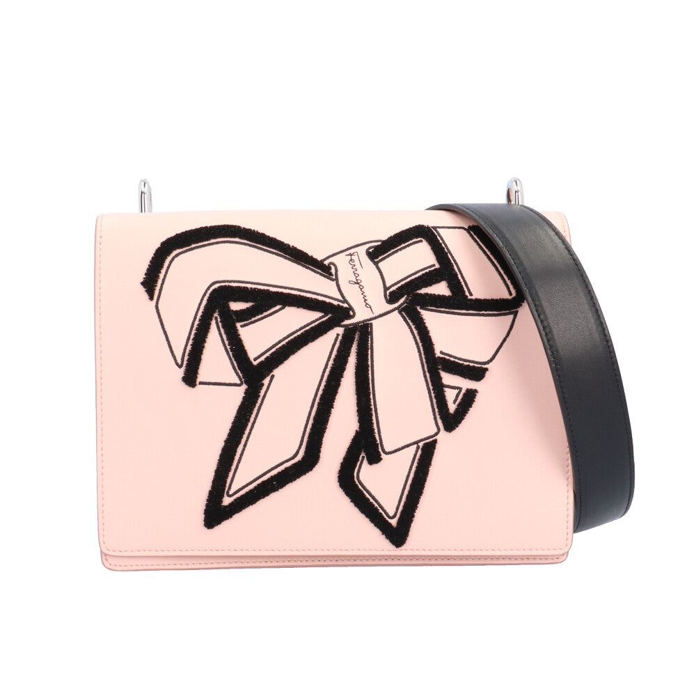 Salvatore Ferragamo Shoulder Bag Leather Pink Women
