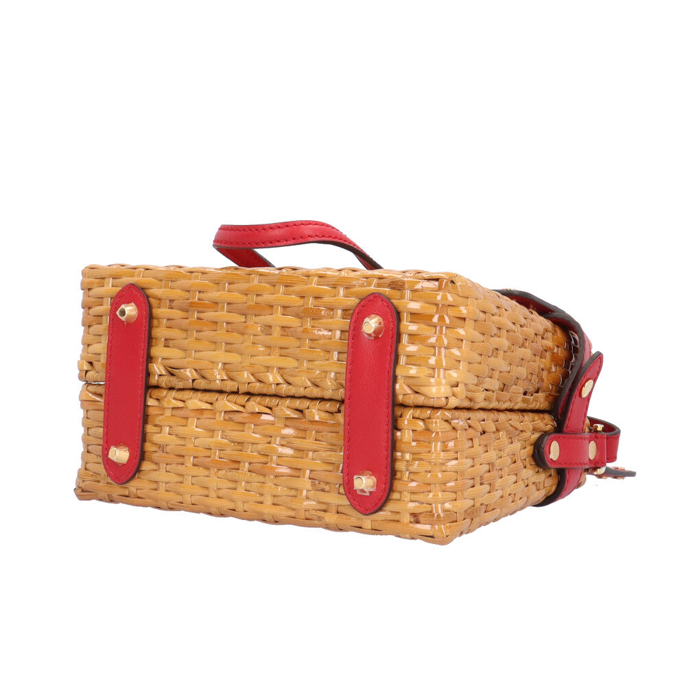 FENDI フェンディ フリップかごバッグ ショルダーバッグ レザー