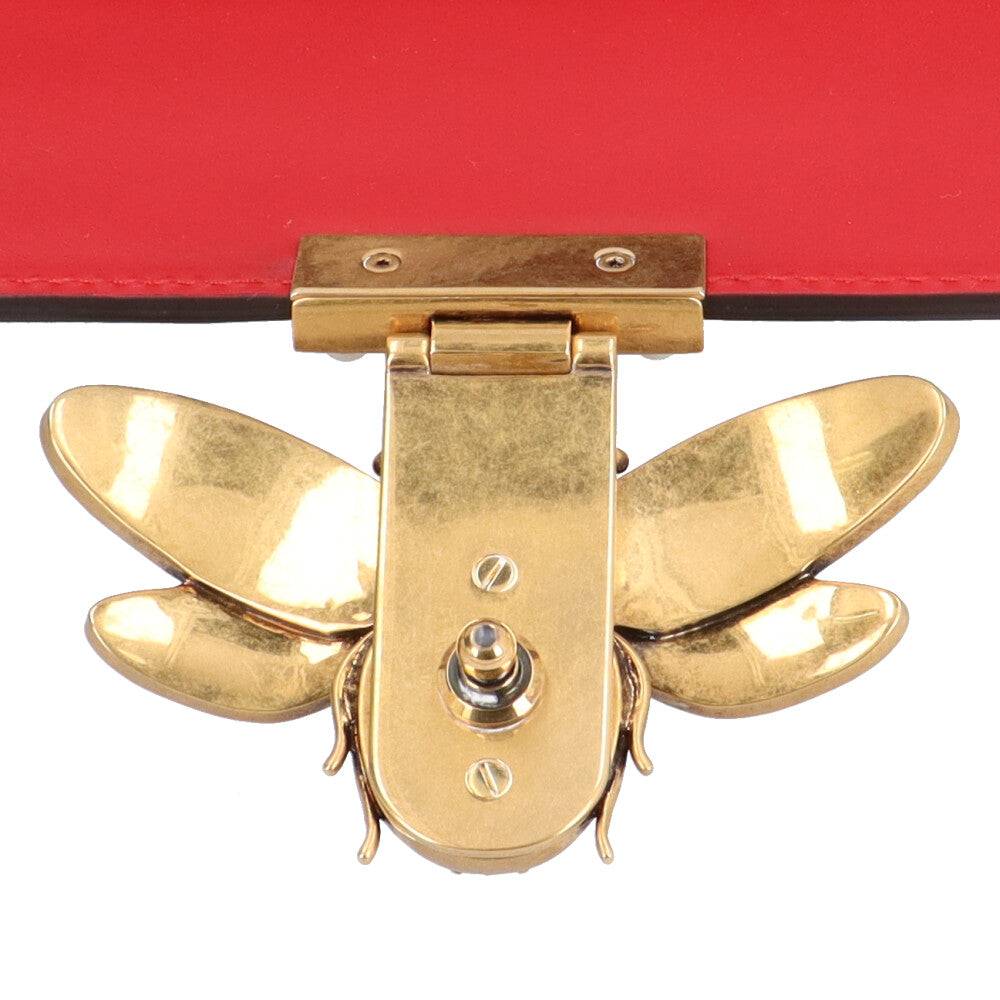 GUCCI グッチ クイーンマーガレット Bee ショルダーバッグ レザー