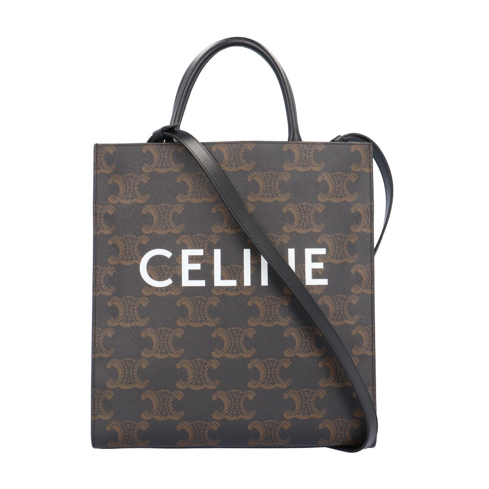 CELINE セリーヌ バーティカルカバミディアム トリオンフ ショルダーバッグ コーティングキャンバス ブラック メンズ 中古 –  【公式】リサイクルキング オンラインショップ