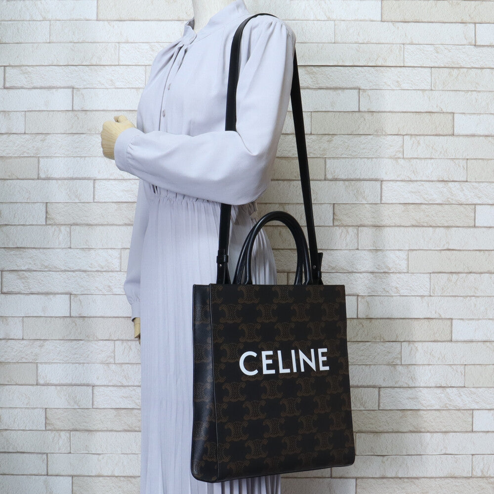 CELINE セリーヌ バーティカルカバミディアム トリオンフ ショルダーバッグ コーティングキャンバス ブラック メンズ 中古 –  【公式】リサイクルキング オンラインショップ