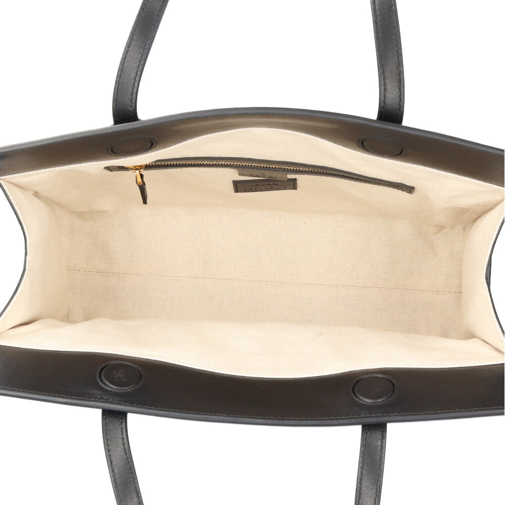 GUCCI Gucci Japan Limited GG Ribbon Tote Bag Leather Black Women's