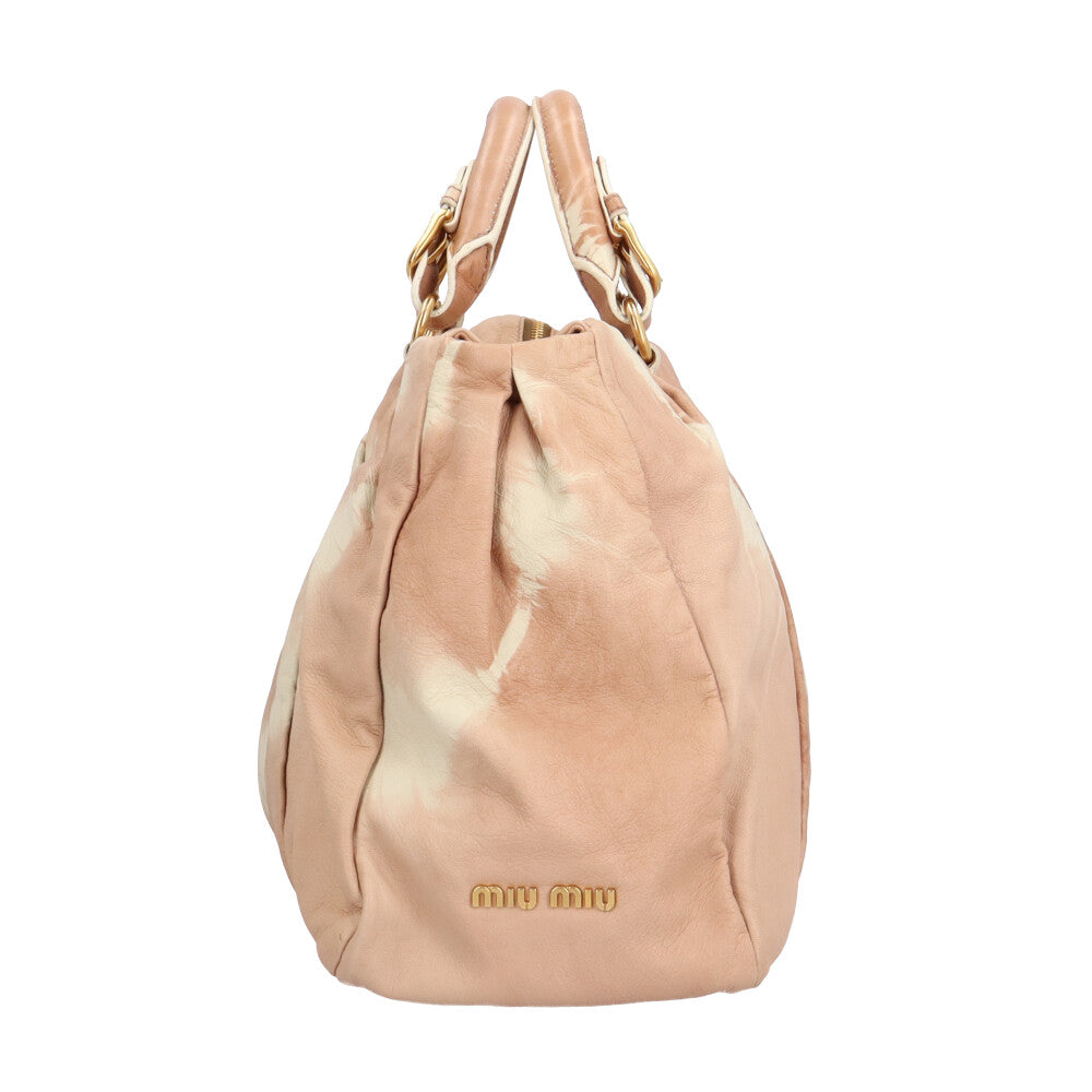 MIUMIU Miu Miu Shoulder Bag Leather Beige Ladies Used – 【公式