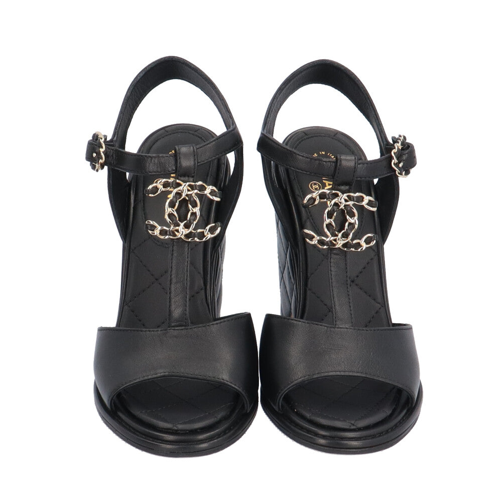 CHANEL シャネル マトラッセココマーク サンダル ラムスキン