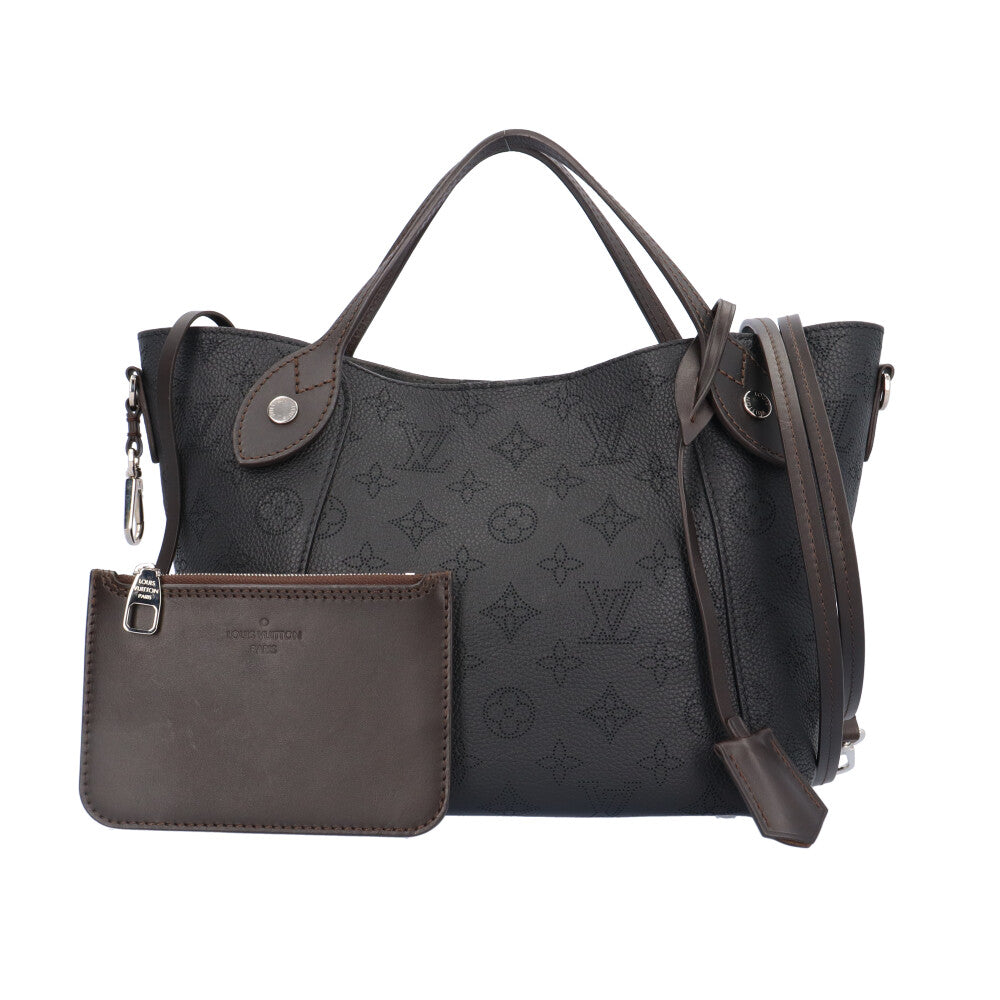 本物☆中古品 LV ルイヴィトン マヒナ ブラック ショルダー バッグ LOUIS VUITTON ルイヴィトン XL マヒナ ショルダーバッグ