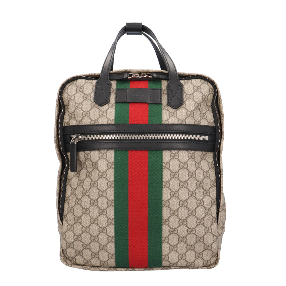 GUCCI グッチ GGスプリーム シェリーライン リュック・デイパック コーティングキャンバス ユニセックス 中古 【ショッピングローン3 –  【公式】リサイクルキング オンラインショップ