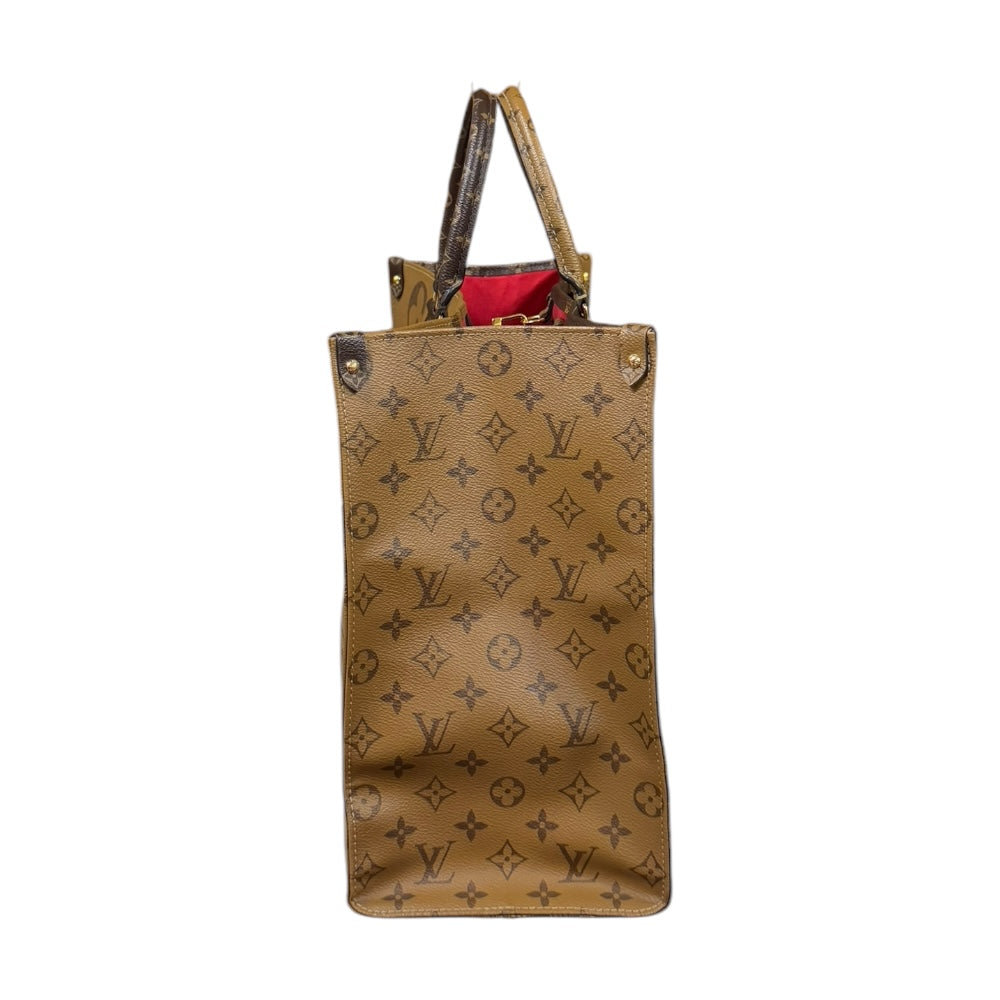 LOUIS VUITTON ルイヴィトン オンザゴーGM モノグラムジャイアント ショルダーバッグ モノグラムキャンバス ブラウン レディース 中古