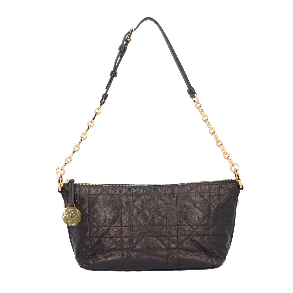 DIOR Dior Dior Star Hobo Bag Shoulder Bag Black Ladies Used