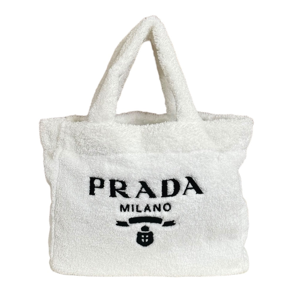 PRADA プラダ テリー トートバッグ パイル ホワイト レディース 中古 – 【公式】リサイクルキング オンラインショップ