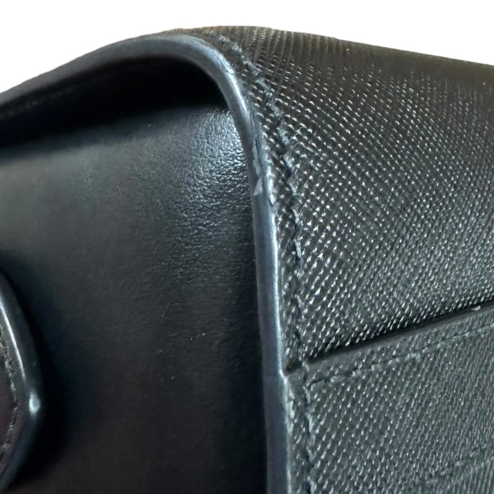 PRADA プラダ サフィアーノ ショルダーバッグ レザー ブラック