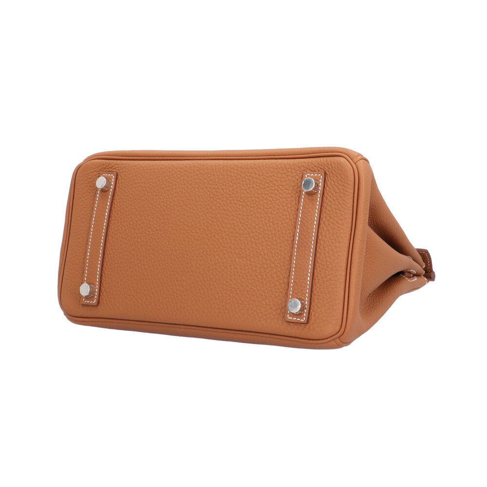 HERMES エルメス バーキン25 ハンドバッグ レザー ブラウン レディース