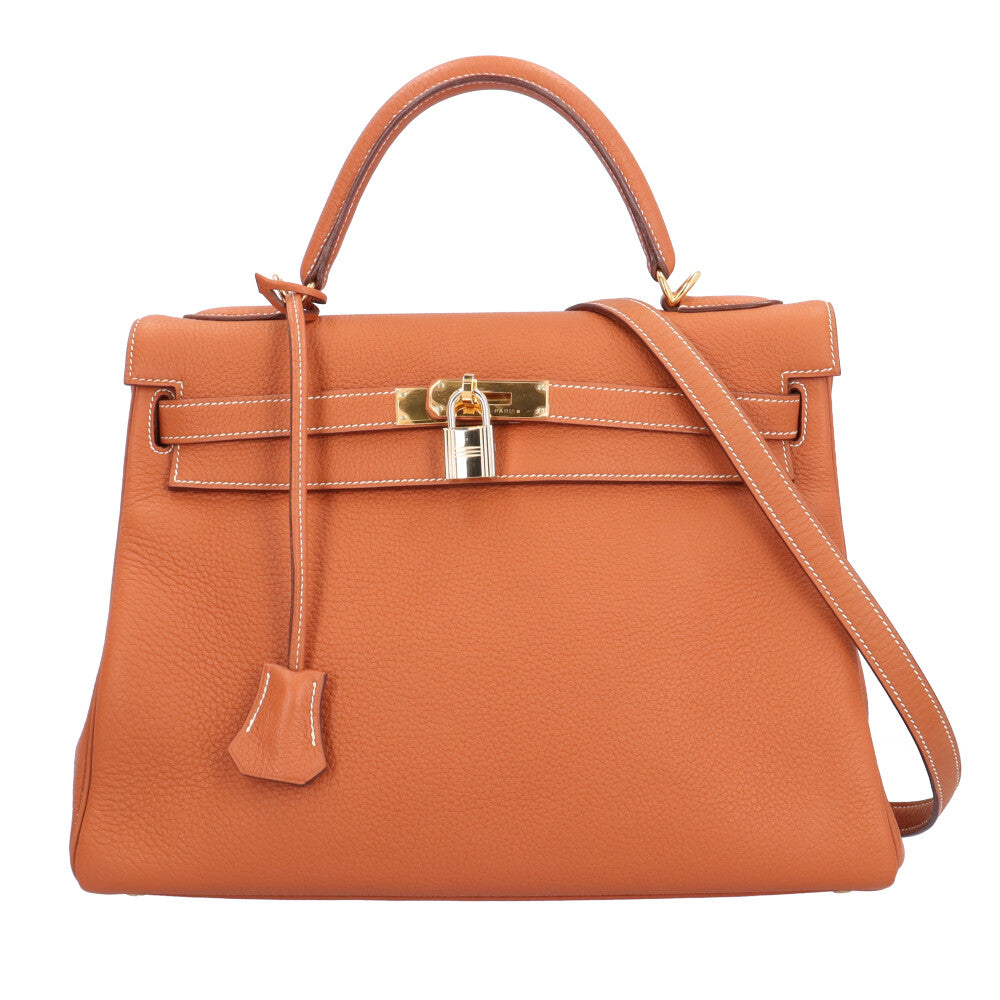 HERMES エルメス ケリー32 ショルダーバッグ トゴ ブラウン レディース