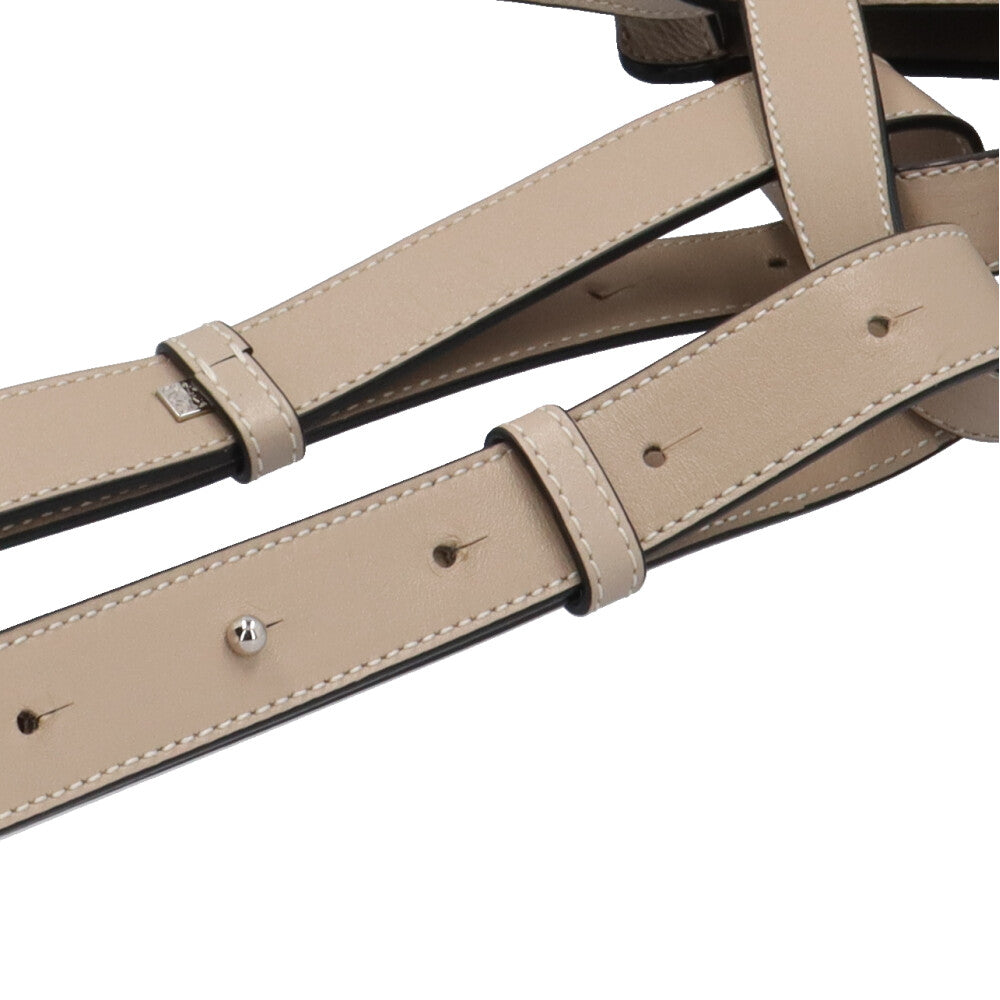 LOEWE ロエベ ハンモックスモール ショルダーバッグ レザー ベージュ  