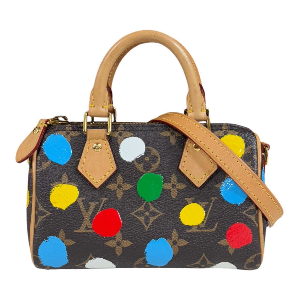 LOUIS VUITTON ルイヴィトン 草間彌生コラボ ナノスピーディ モノグラム ショルダーバッグ モノグラムキャンバス ブラウン レデ –  【公式】リサイクルキング オンラインショップ